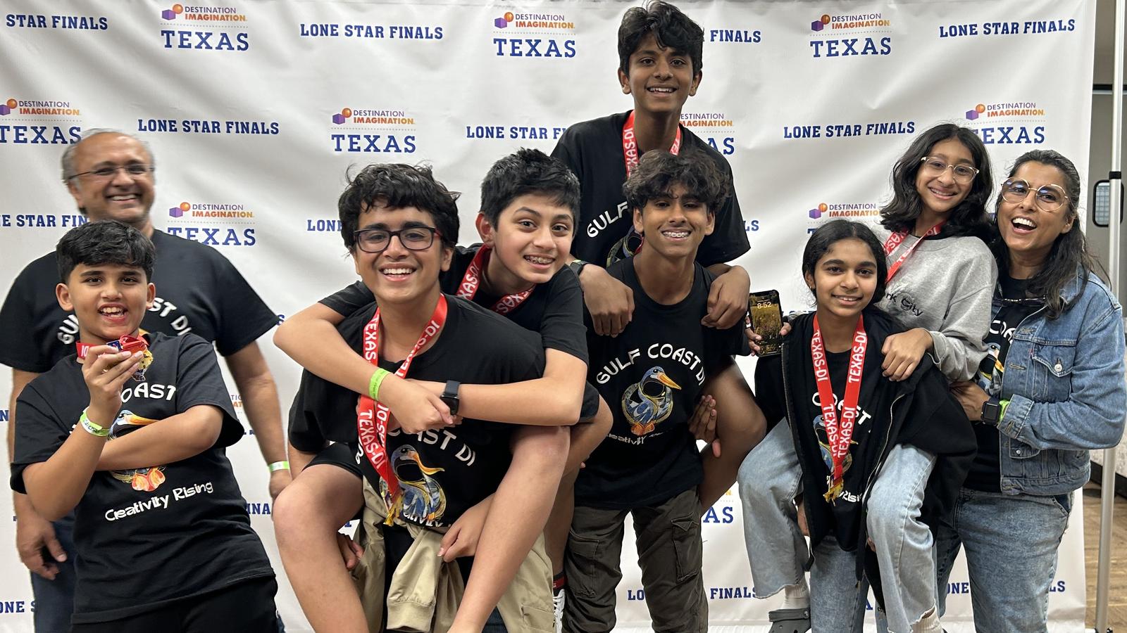 Team with medals at Lone Star Finals