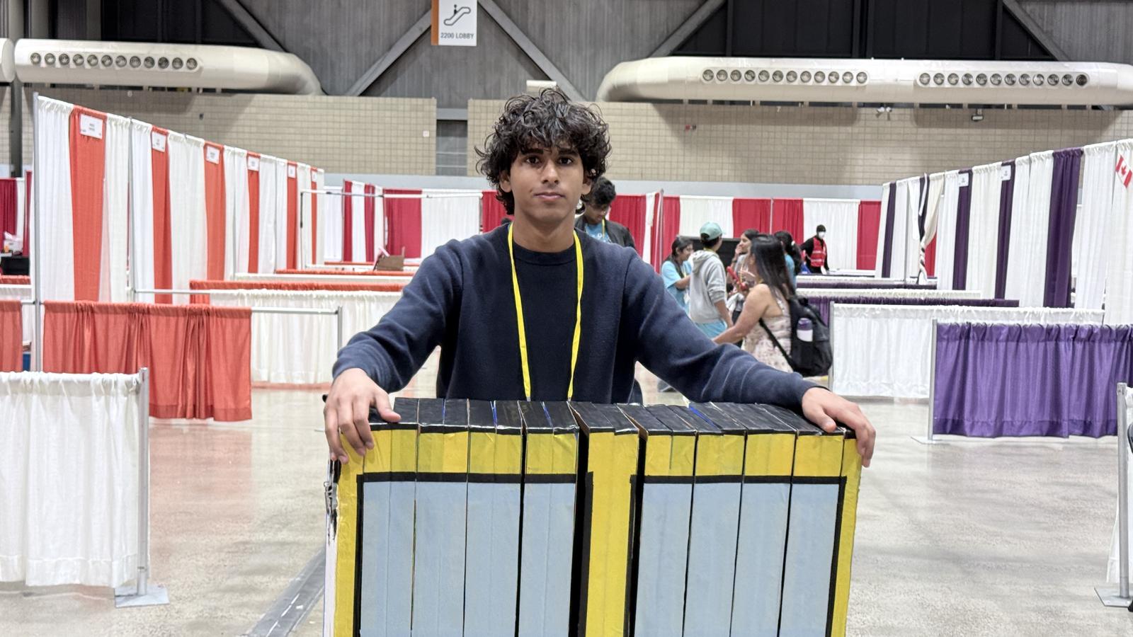 Vivaan with the taxi at Global Finals